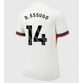 Billige Fotballdrakt Chelsea Dario Essugo #14 Replika Bortedrakt Dame 2025-26 Kortermet
